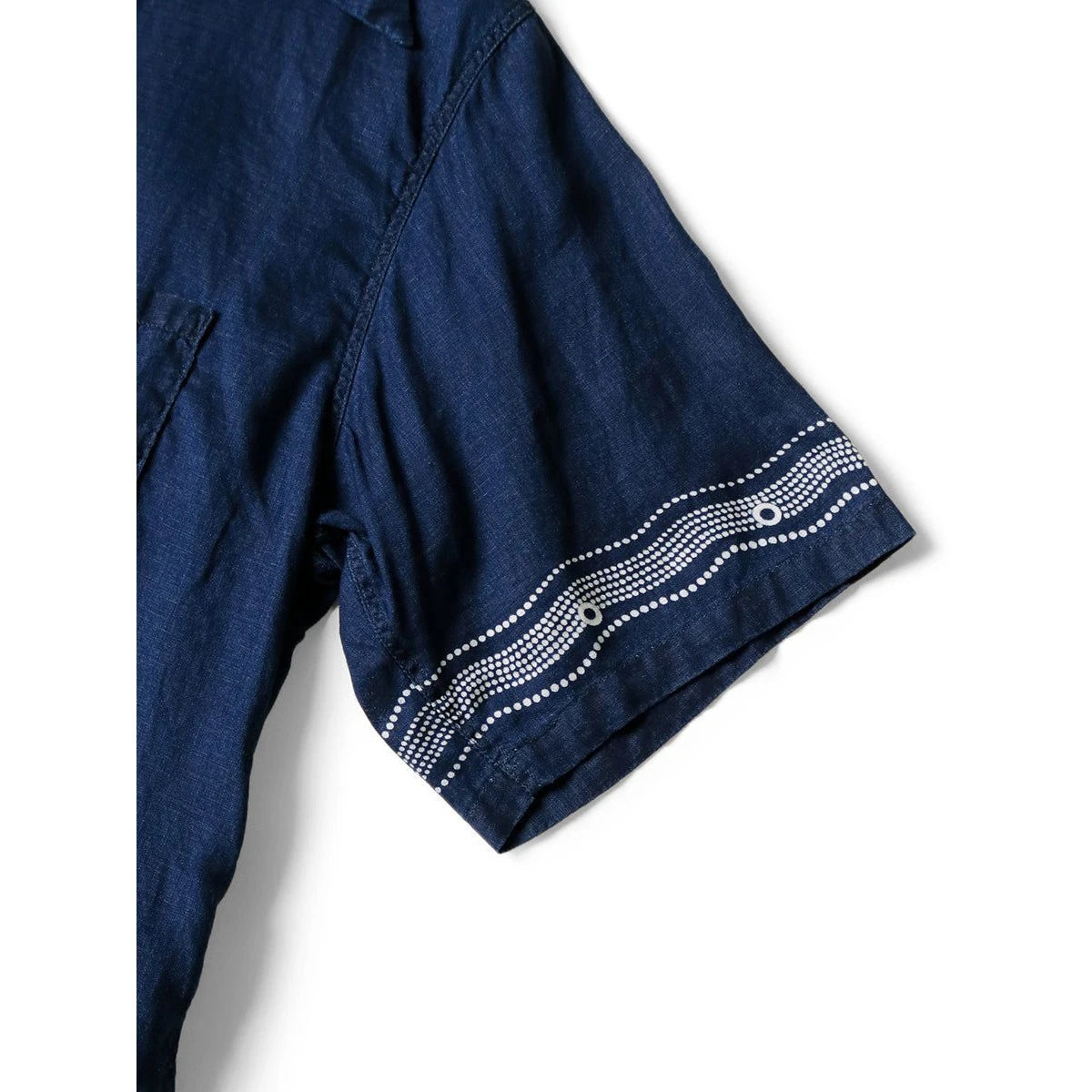 Kapital French Cross Linen Wrangle Collar Aloha Shirt (Souffle Crest Print)