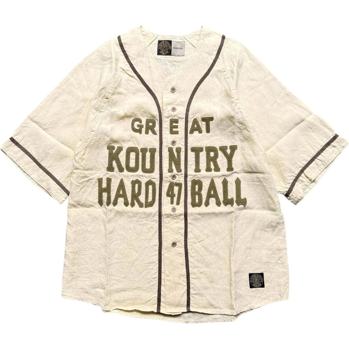 Kapital French Linen Great Kountry Baseball Shirt