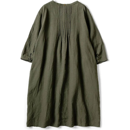 Kapital French Linen Pintuck O'keefe Dress