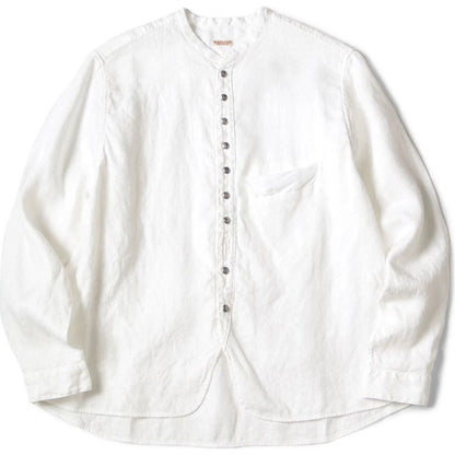 Kapital Gauze Linen Herringbone Stand Penny Shirt