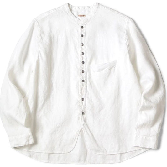 Kapital Gauze Linen Herringbone Stand Penny Shirt
