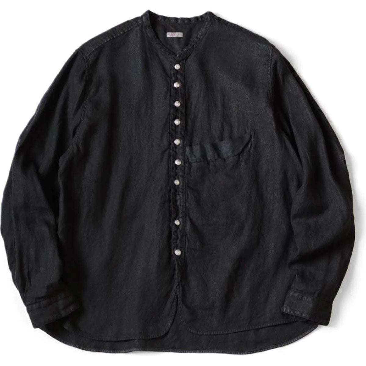 Kapital Gauze Linen Herringbone Stand Penny Shirt