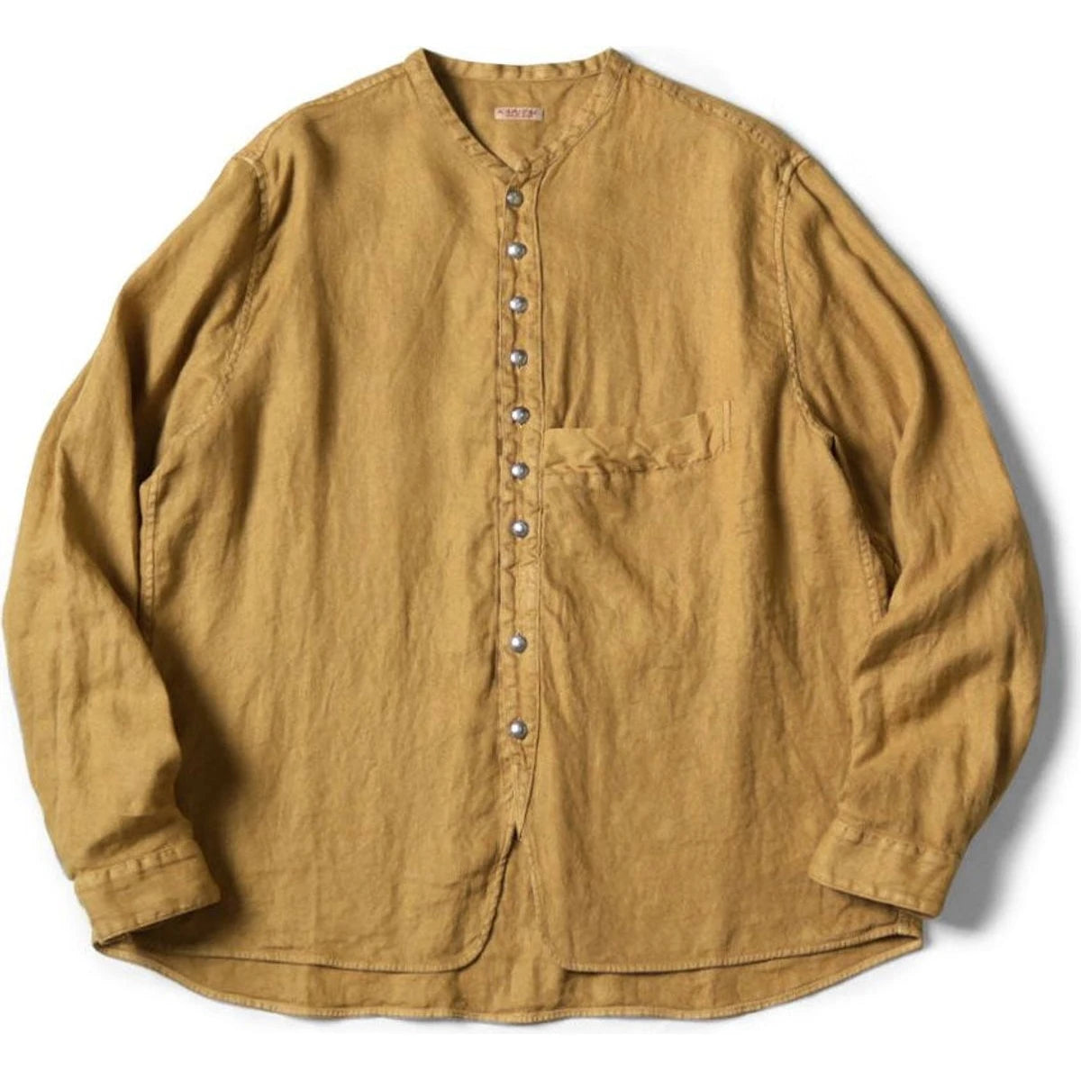 Kapital Gauze Linen Herringbone Stand Penny Shirt