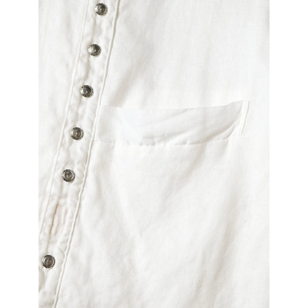 Kapital Gauze Linen Herringbone Stand Penny Shirt