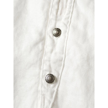 Kapital Gauze Linen Herringbone Stand Penny Shirt