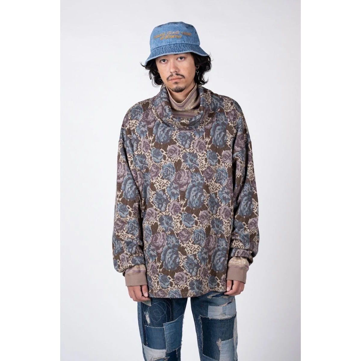 Kapital Gobelins Jersey Baggy High Neck Long T