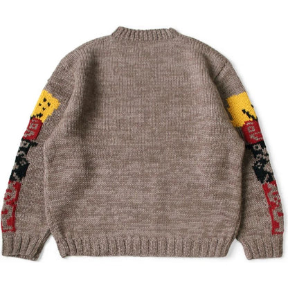 Kapital Hand Knit Peckish Totem Pole Couchin Crew Sweater