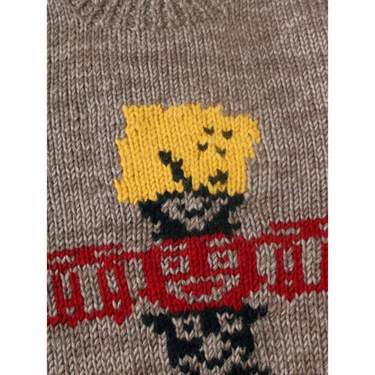 Kapital Hand Knit Peckish Totem Pole Couchin Crew Sweater