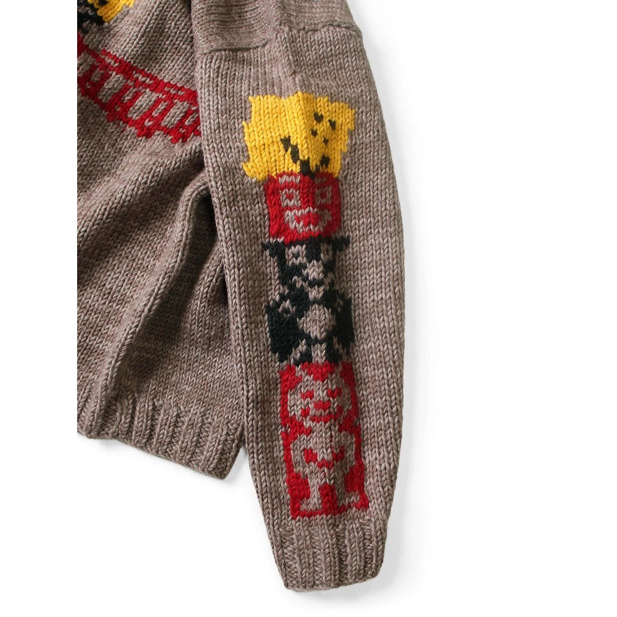 Kapital Hand Knit Peckish Totem Pole Couchin Crew Sweater