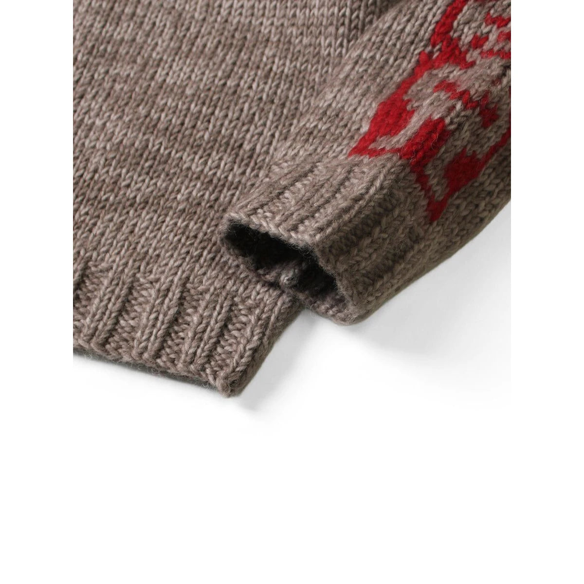 Kapital Hand Knit Peckish Totem Pole Couchin Crew Sweater