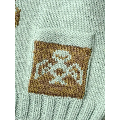 Kapital Hand Knit Peckish Totem Pole Zip Cardigan