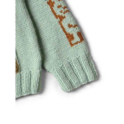 Kapital Hand Knit Peckish Totem Pole Zip Cardigan