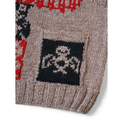 Kapital Hand Knit Peckish Totem Pole Zip Vest