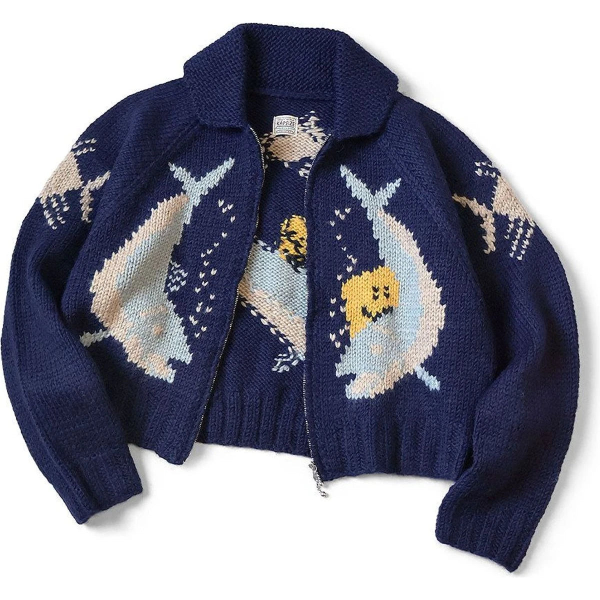 Kapital Hand Knit Peckish Trout Zip Bolero