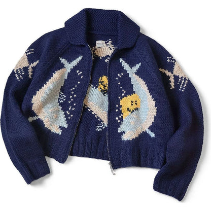 Kapital Hand Knit Peckish Trout Zip Bolero