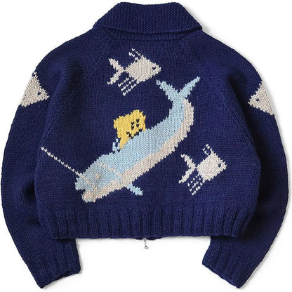 Kapital Hand Knit Peckish Trout Zip Bolero