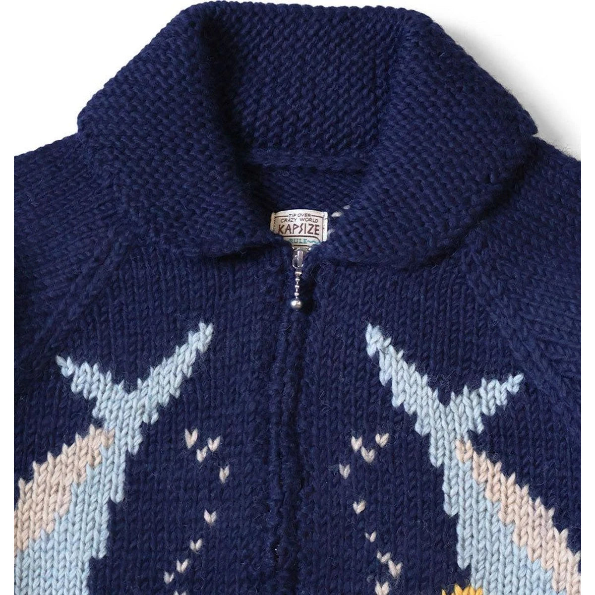 Kapital Hand Knit Peckish Trout Zip Bolero