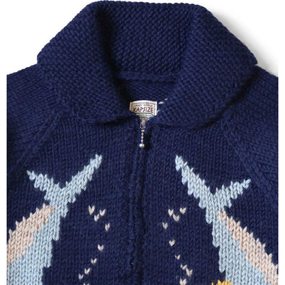 Kapital Hand Knit Peckish Trout Zip Bolero