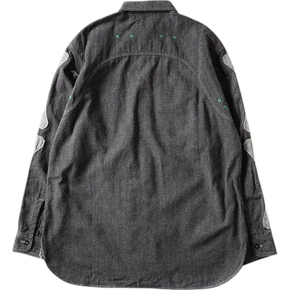 Kapital Heather Chambray 2Tone Bone Patch Ventilator Work Shirt