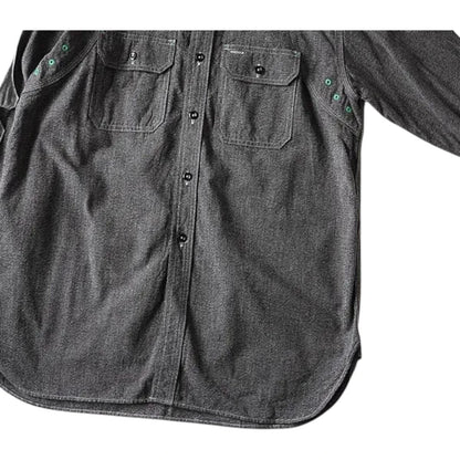 Kapital Heather Chambray 2Tone Bone Patch Ventilator Work Shirt