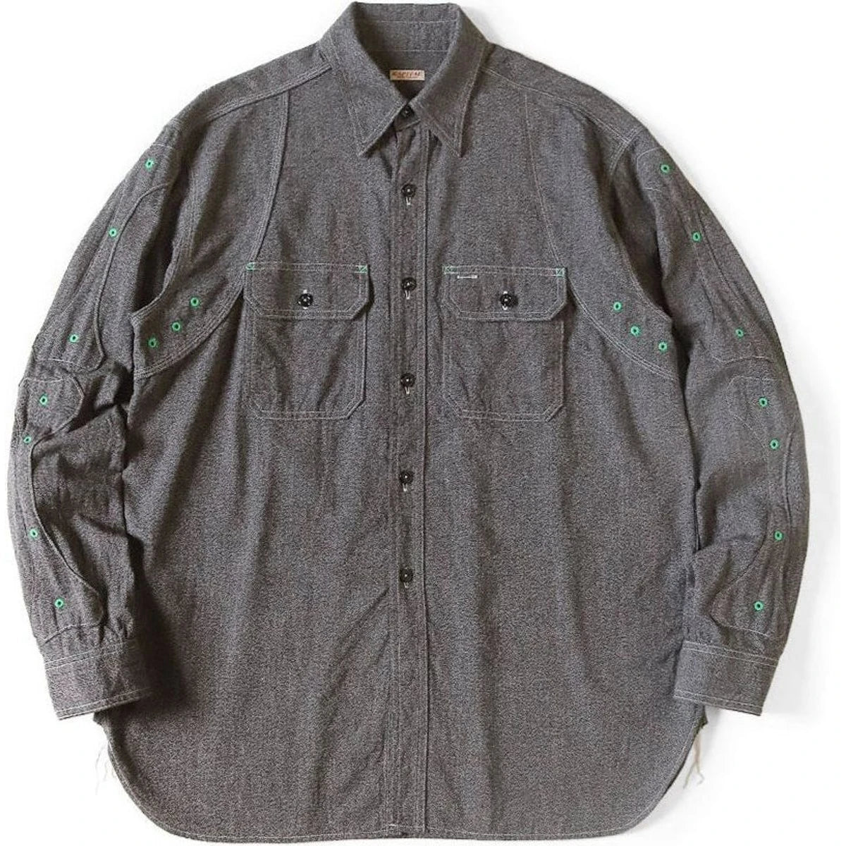Kapital Heather Chambray Bone Patch Ventilator Work Shirt