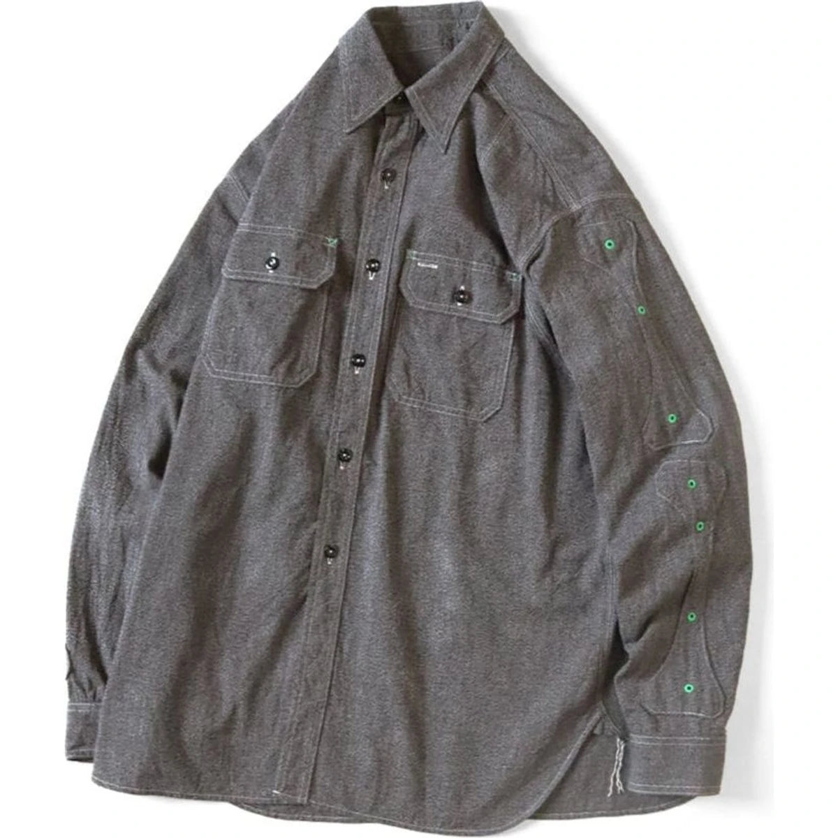 Kapital Heather Chambray Bone Patch Ventilator Work Shirt