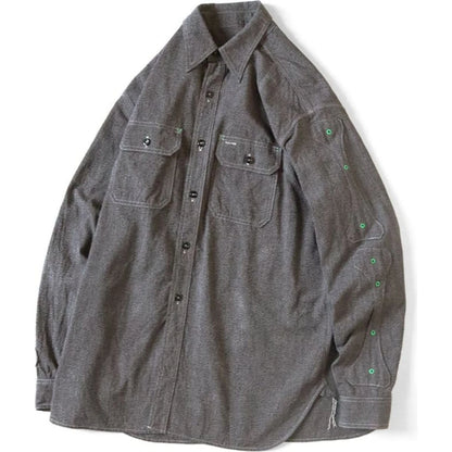 Kapital Heather Chambray Bone Patch Ventilator Work Shirt