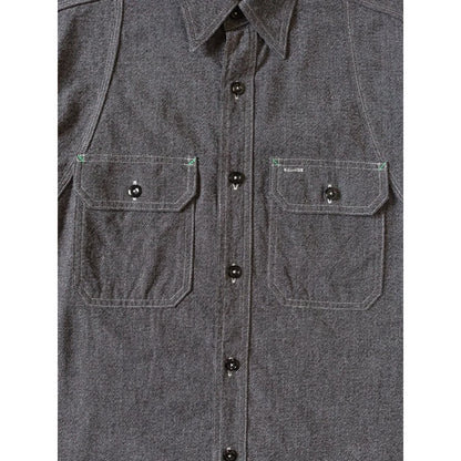 Kapital Heather Chambray Bone Patch Ventilator Work Shirt
