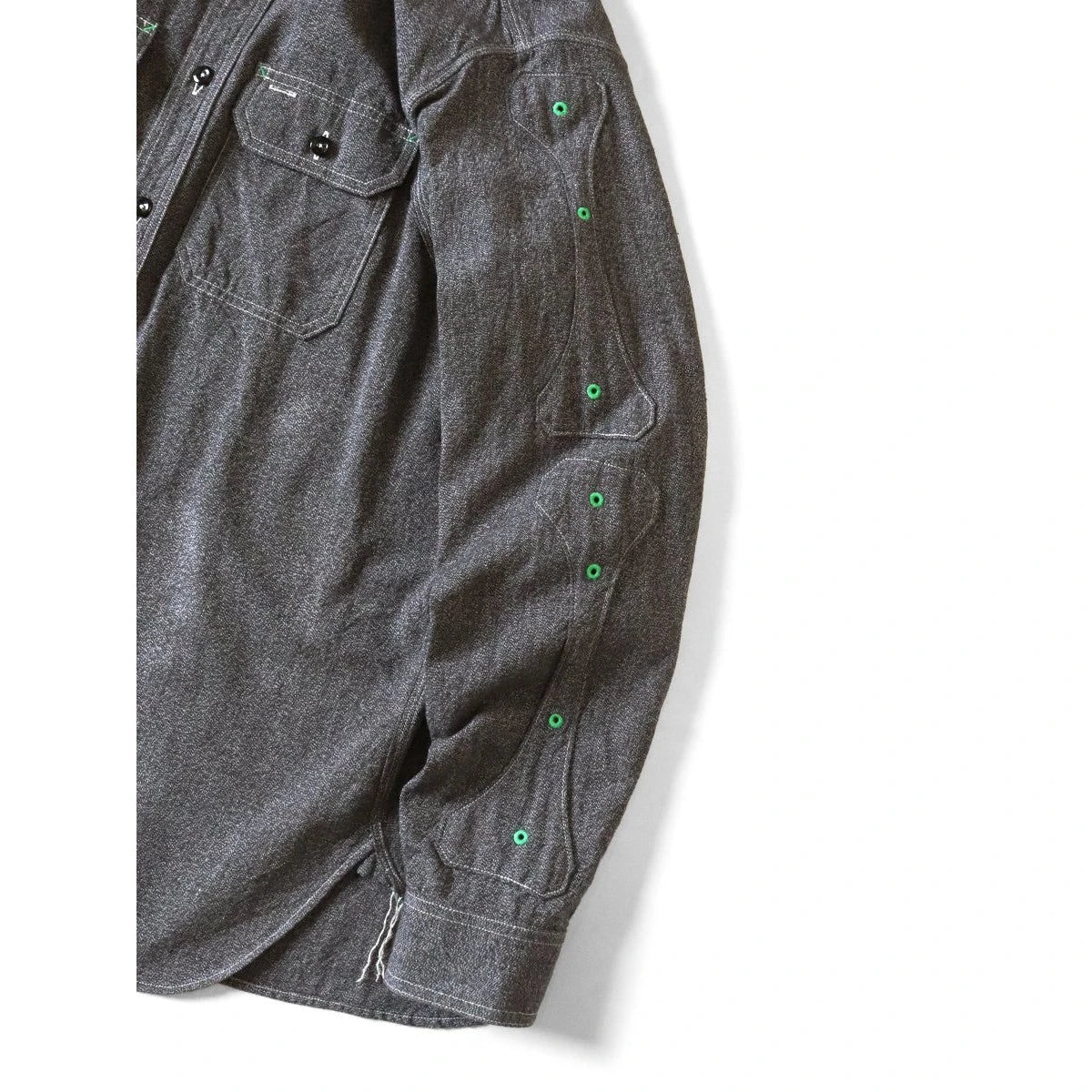 Kapital Heather Chambray Bone Patch Ventilator Work Shirt