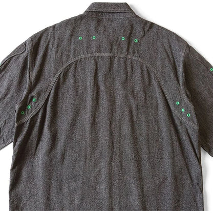 Kapital Heather Chambray Bone Patch Ventilator Work Shirt