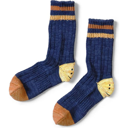 Kapital Heather Ivy Rainbowy Happy Heel Smile Socks