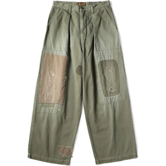 Kapital Herringbone Fatigue Baggy Pants (Rushfield Remake)