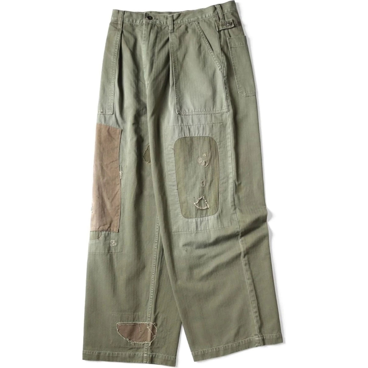 Kapital Herringbone Fatigue Baggy Pants (Rushfield Remake)