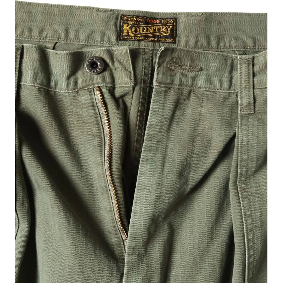 Kapital Herringbone Fatigue Baggy Pants (Rushfield Remake)