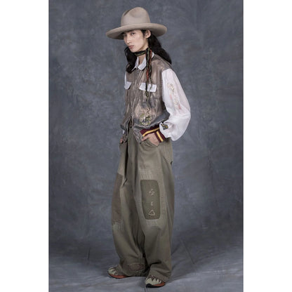 Kapital Herringbone Fatigue Baggy Pants (Rushfield Remake)