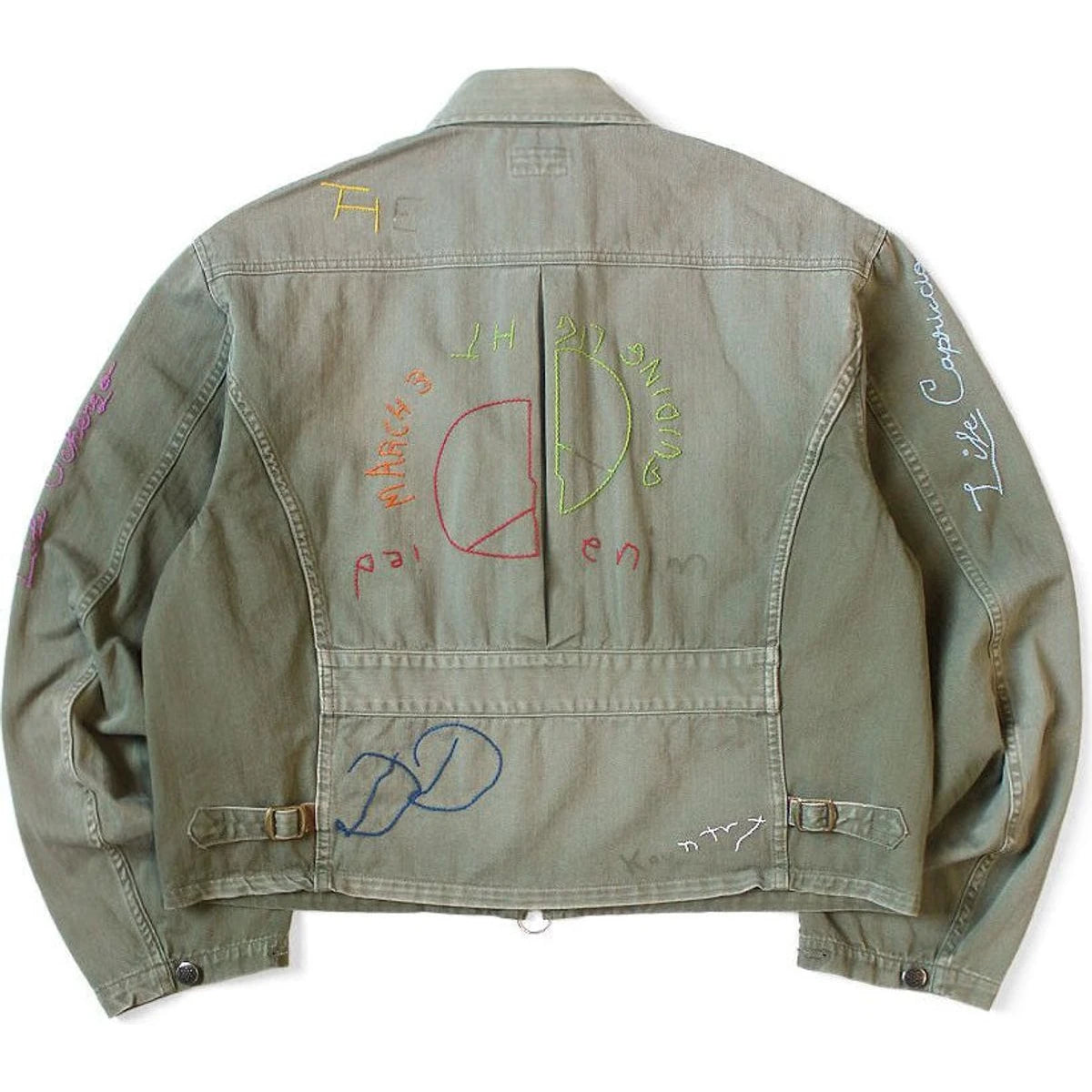 Kapital Herringbone Hunter Drizzler Jacket (Memorial Embroidery Model)