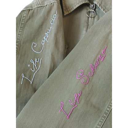 Kapital Herringbone Hunter Drizzler Jacket (Memorial Embroidery Model)