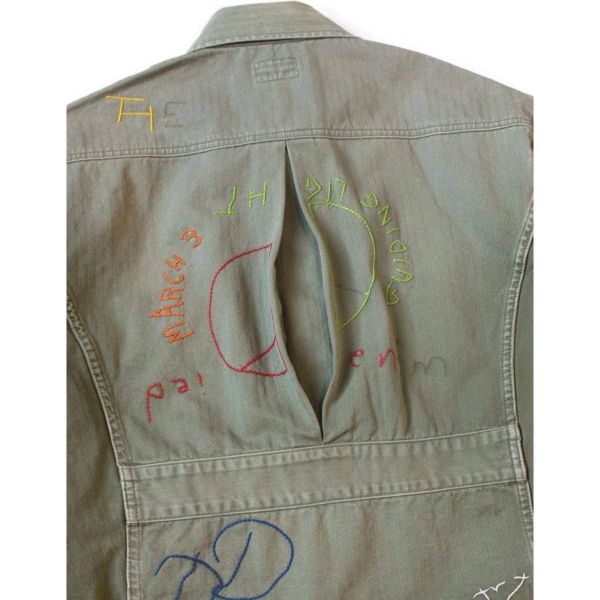 Kapital Herringbone Hunter Drizzler Jacket (Memorial Embroidery Model)