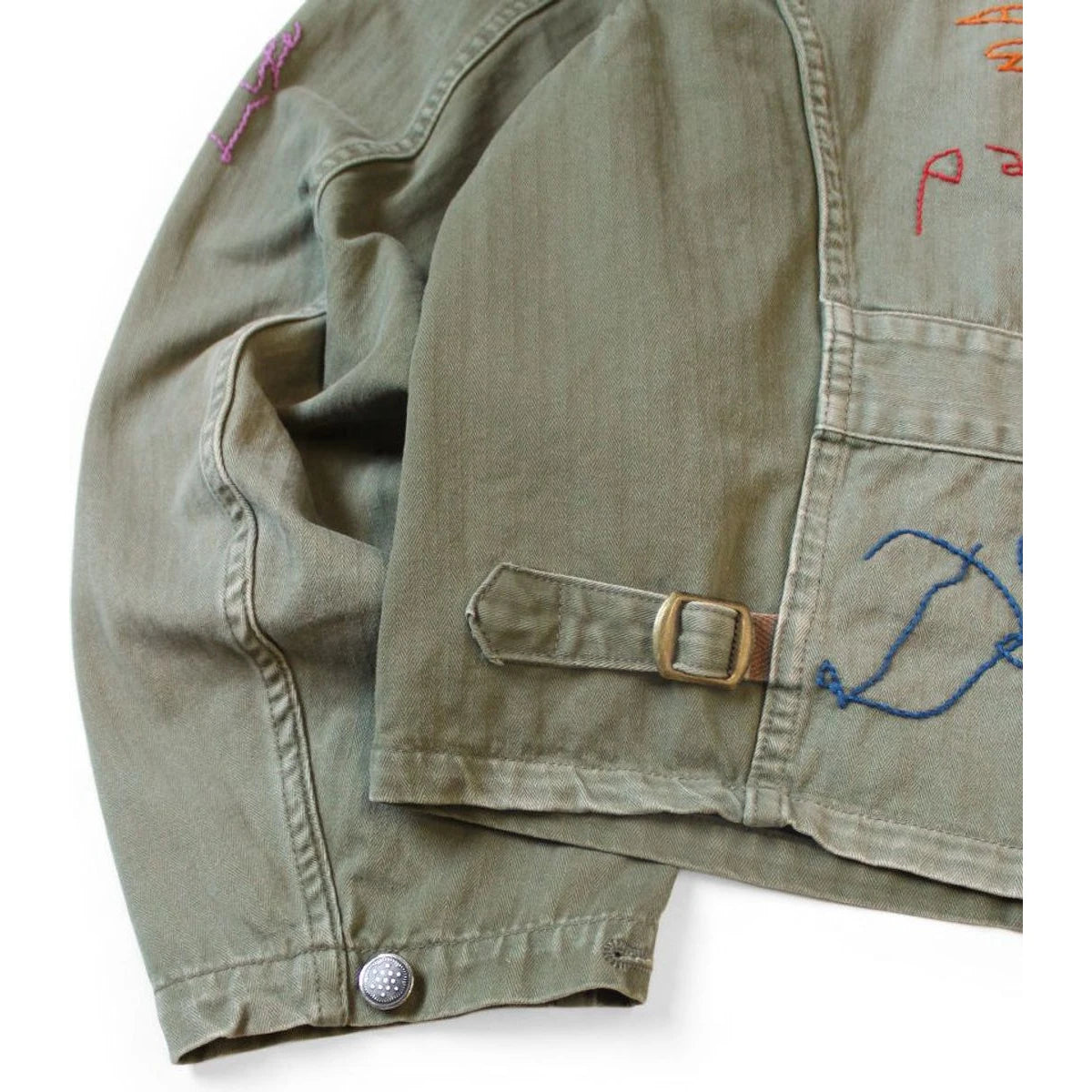 Kapital Herringbone Hunter Drizzler Jacket (Memorial Embroidery Model)