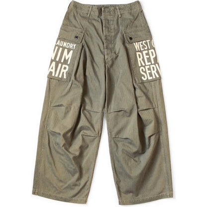 Kapital Herringbone Jumbo Monkey Pants (Factory Repair Print & Embroidery)