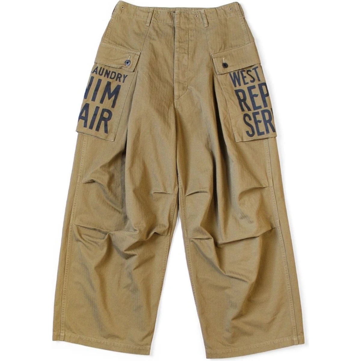 Kapital Herringbone Jumbo Monkey Pants (Factory Repair Print & Embroidery)