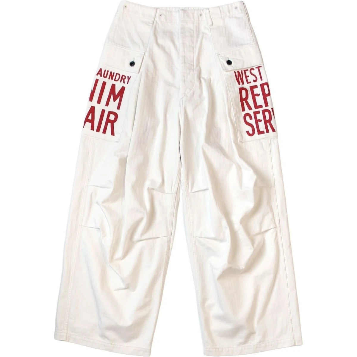 Kapital Herringbone Jumbo Monkey Pants (Factory Repair Print & Embroidery)