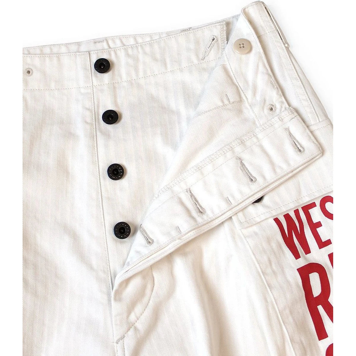Kapital Herringbone Jumbo Monkey Pants (Factory Repair Print & Embroidery)