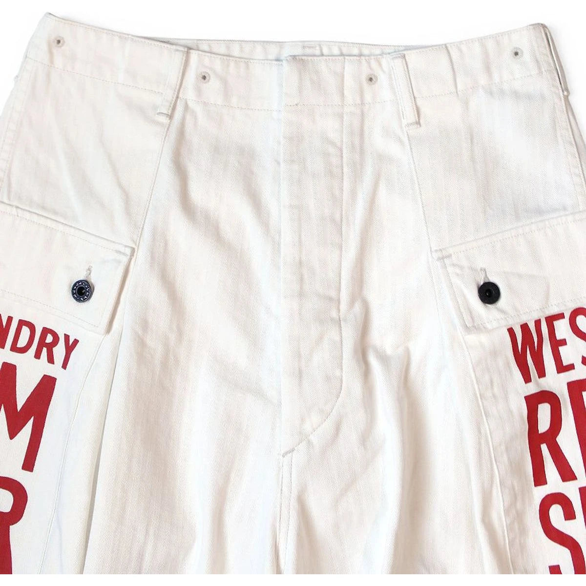 Kapital Herringbone Jumbo Monkey Pants (Factory Repair Print & Embroidery)