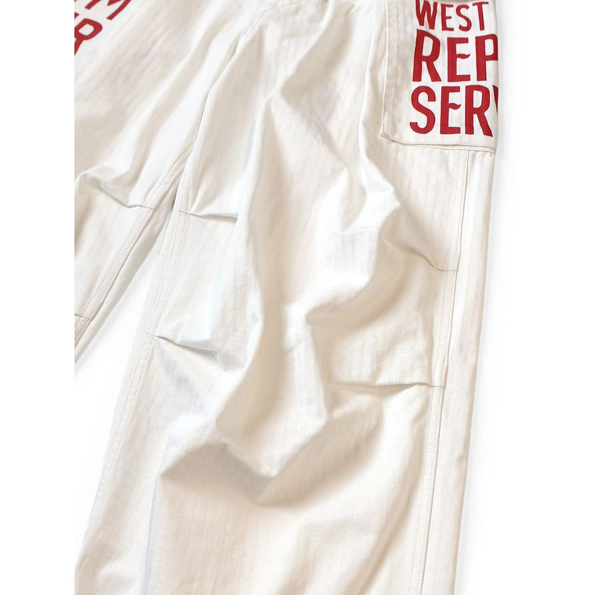 Kapital Herringbone Jumbo Monkey Pants (Factory Repair Print & Embroidery)