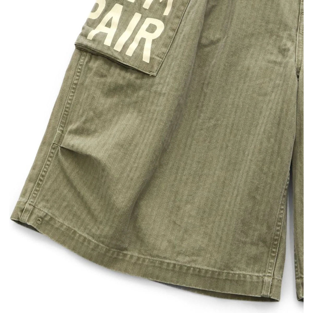 Kapital Herringbone Jumbo Monkey Shorts (Factory Repair Detail & Embroidery)