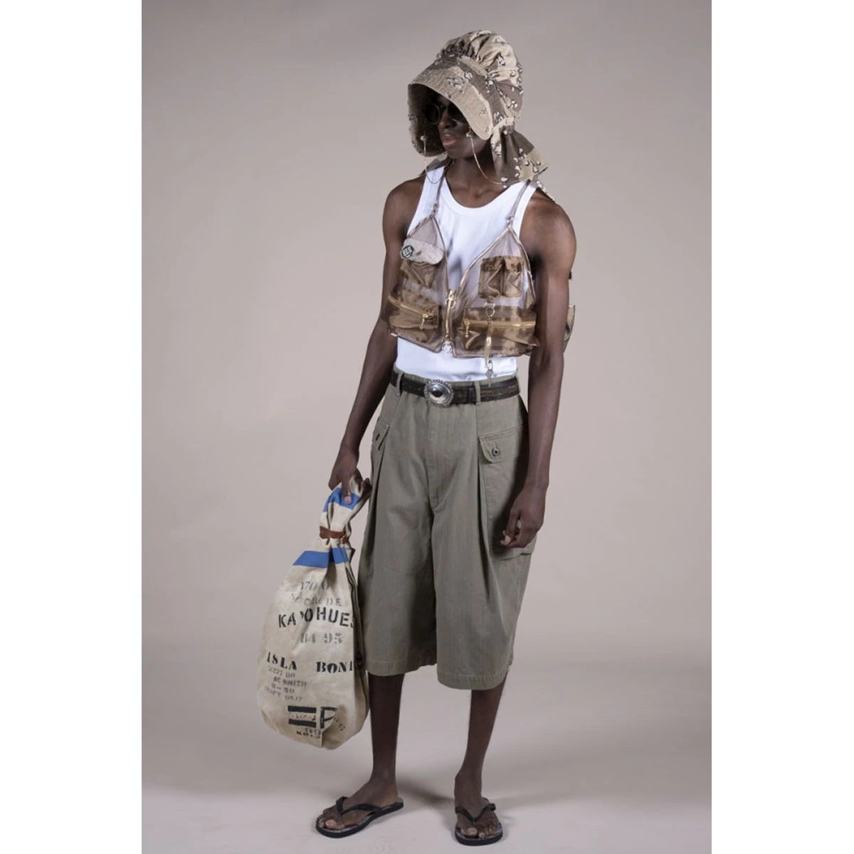 Kapital Herringbone Jumbo Monkey Shorts