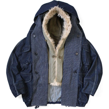 Kapital Herringbone Ring Coat Lining Hoodie