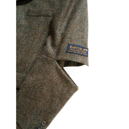 Kapital Herringbone Tweed Cutout Elbow Jacket