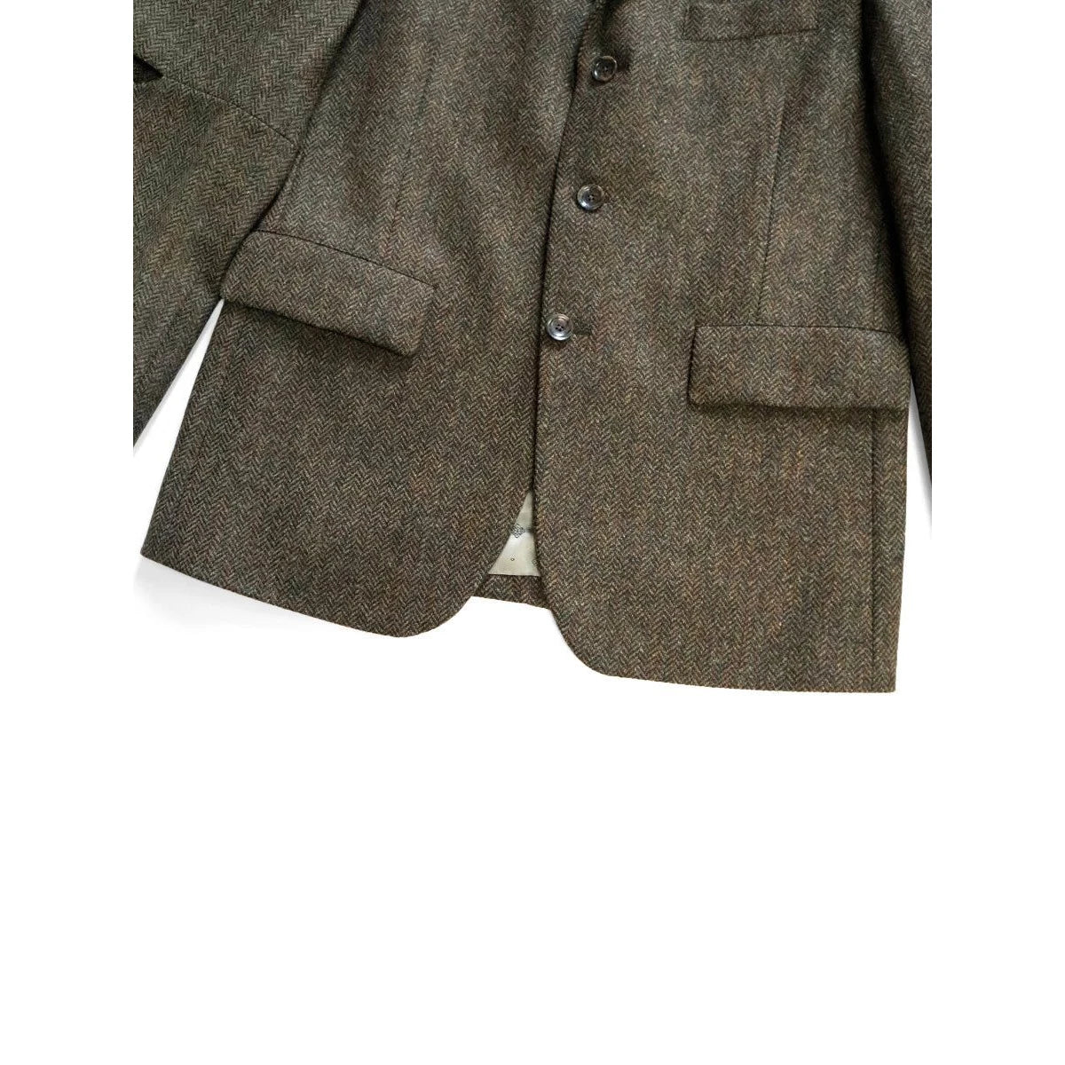 Kapital Herringbone Tweed Cutout Elbow Jacket